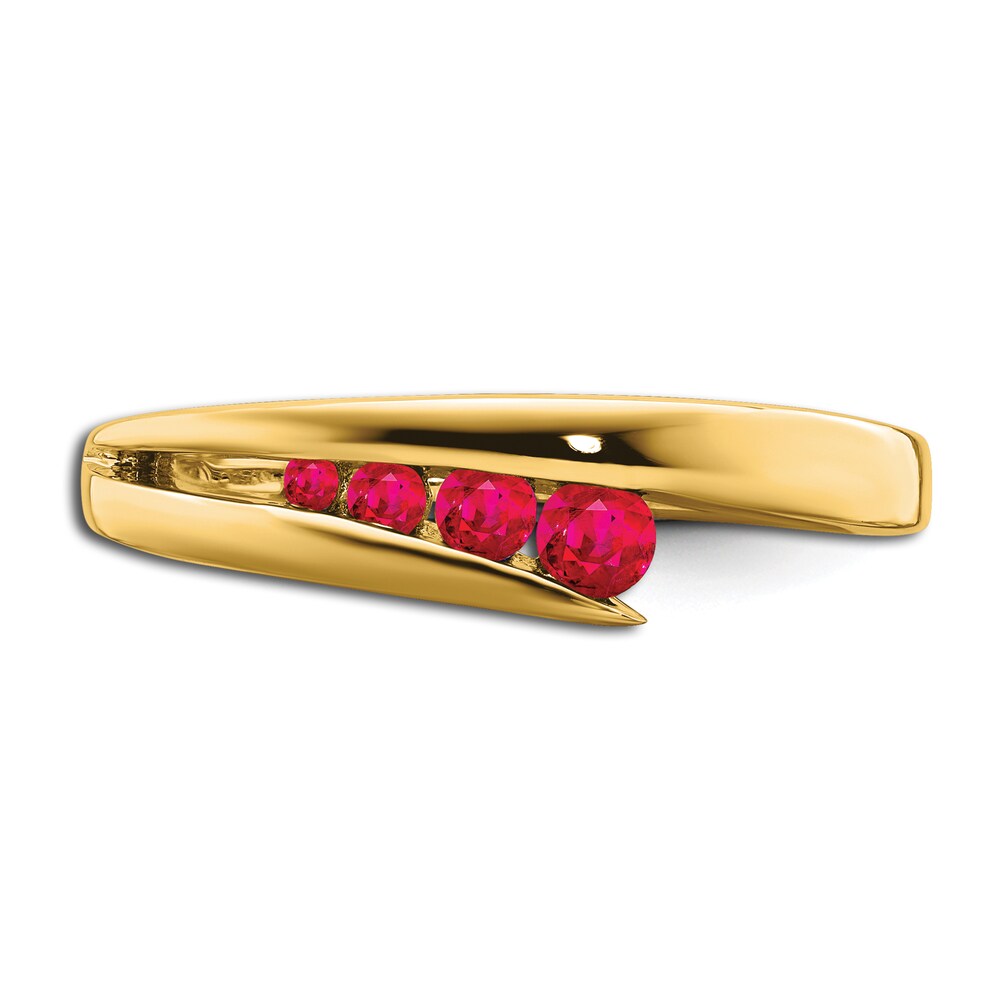 Natural Ruby 4-Stone Ring 14K Yellow Gold 58M8ZvIY