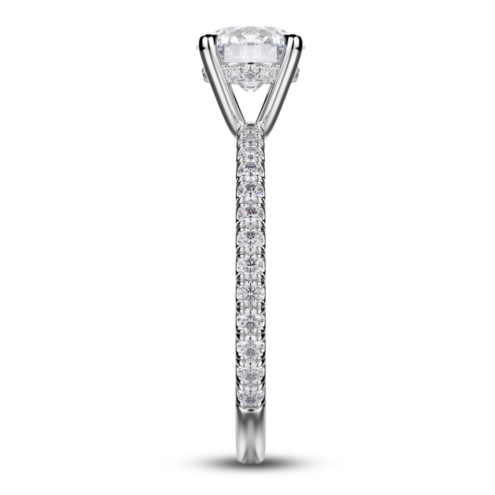 Michael M Diamond Engagement Ring Setting 1/4 ct tw Round 18K White Gold (Center diamond is sold separately) 5A9Xlf6O