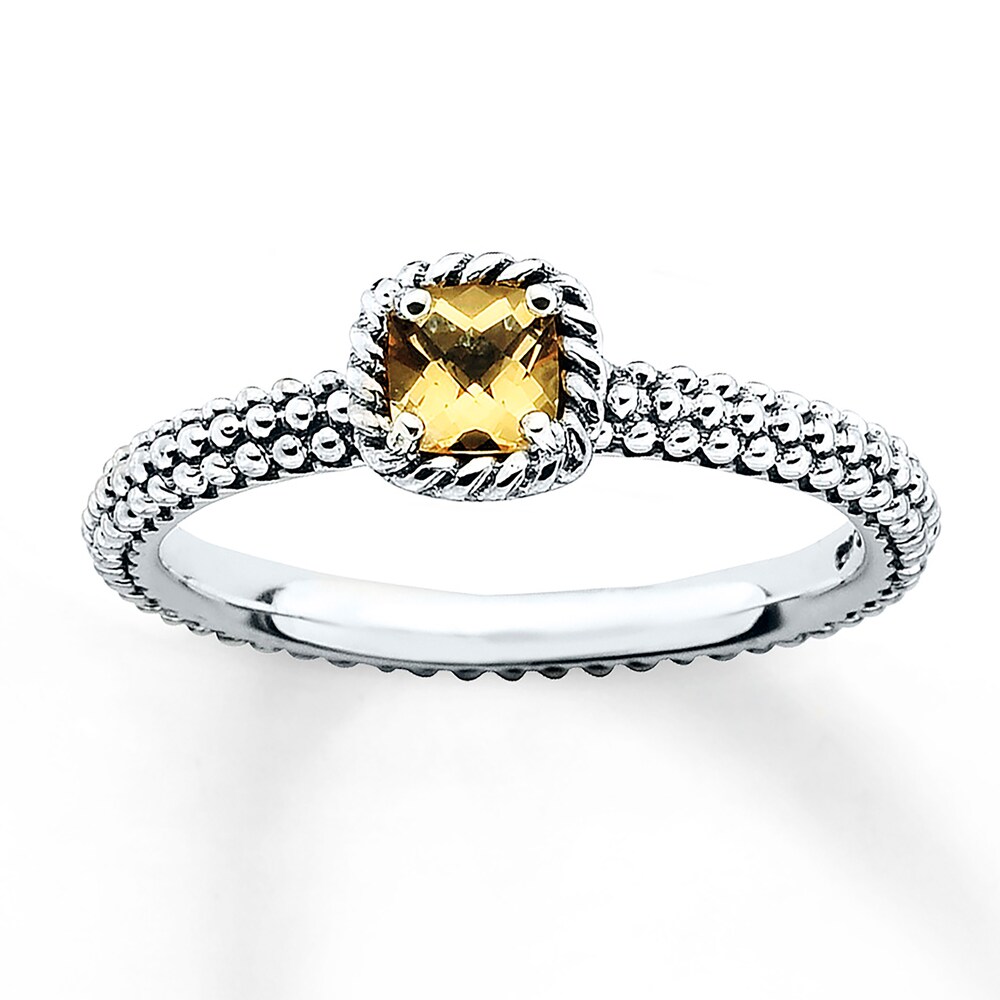 Stackable Citrine Ring Sterling Silver 5Jl1sNWL [5Jl1sNWL]