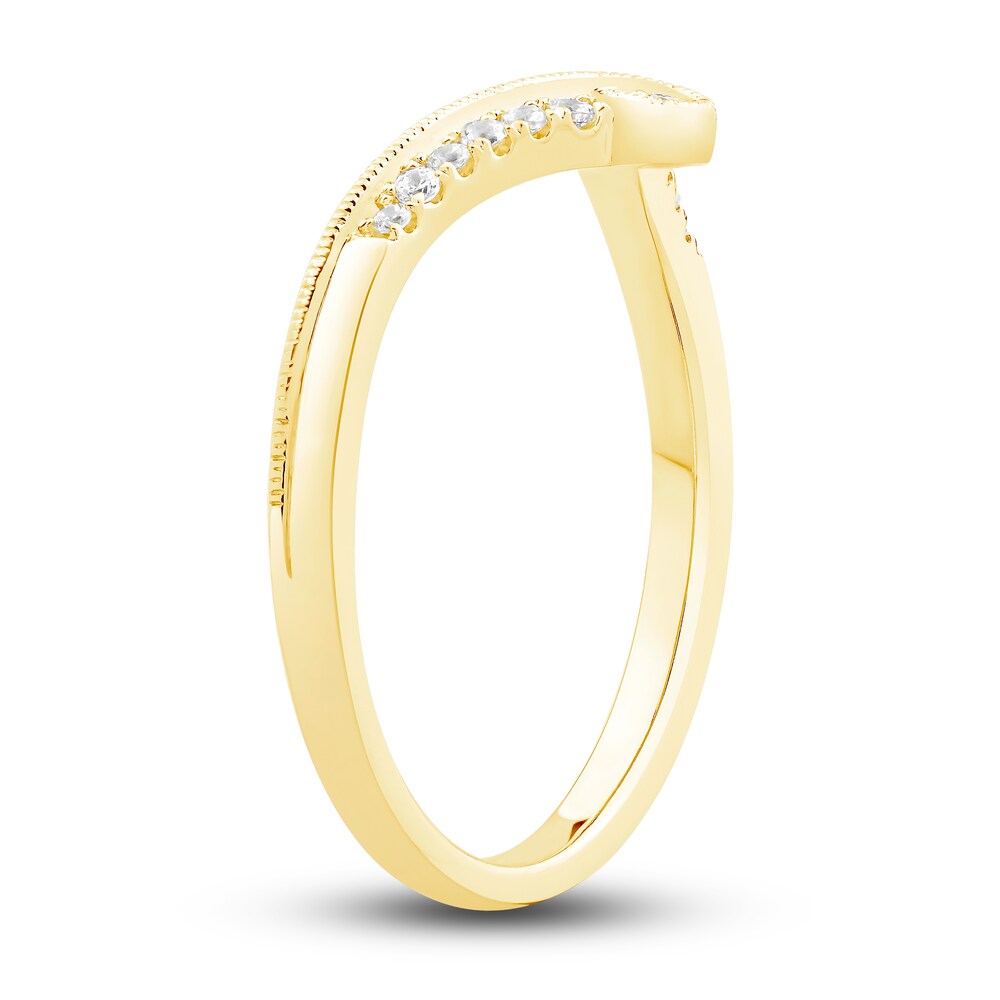 Diamond Anniversary Ring 1/10 ct tw Round 14K Yellow Gold 5Tn1DEFG