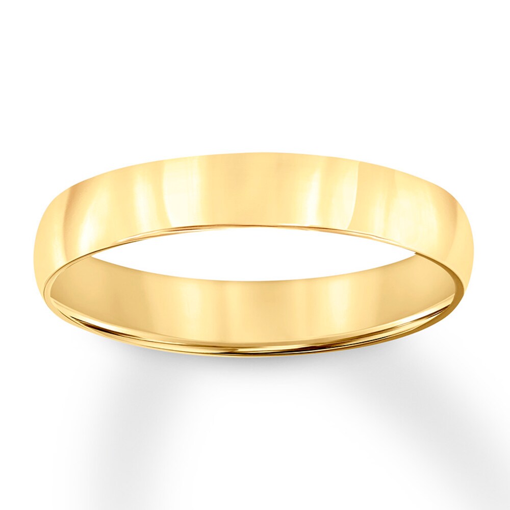 Wedding Band 4mm 14K Yellow Gold 5XsBc8RN [5XsBc8RN]