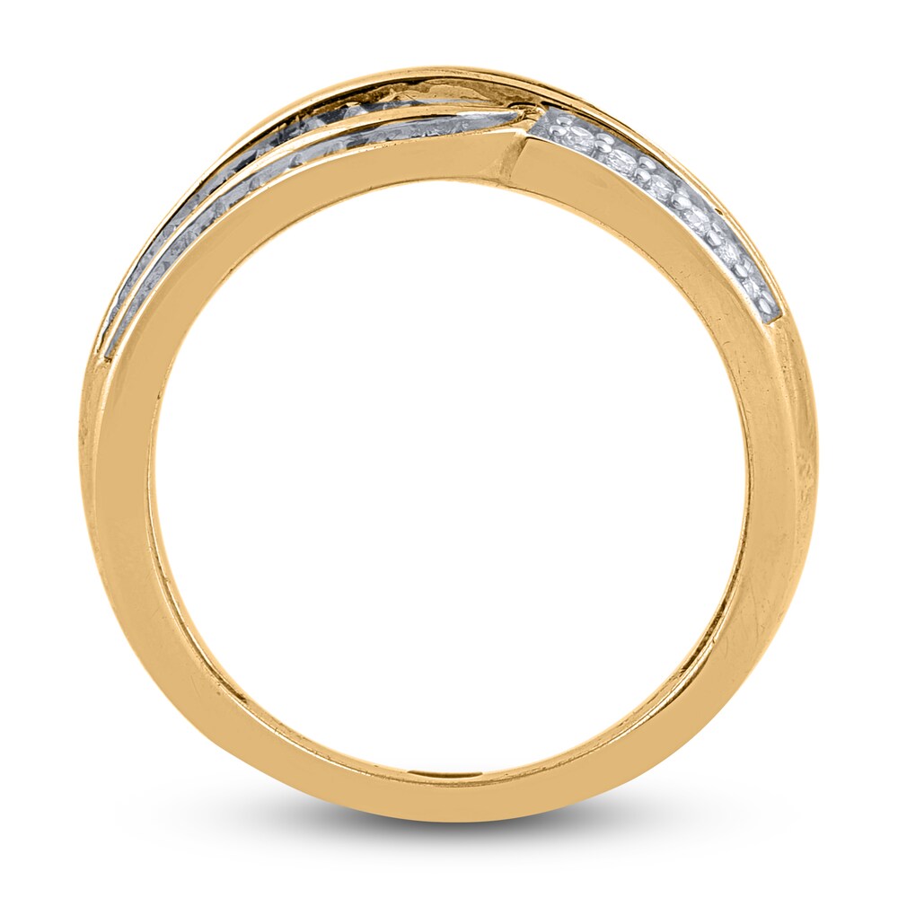 Diamond Wave Anniversary Band 1/2 ct tw Round 14K Yellow Gold 5YxbQxHA