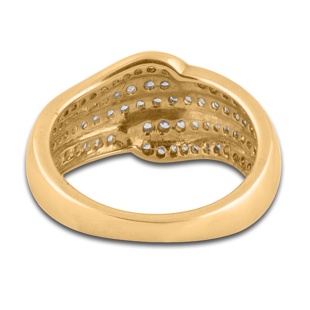 Diamond Wave Anniversary Band 1/2 ct tw Round 14K Yellow Gold 5YxbQxHA