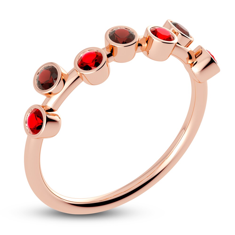 Juliette Maison Natural Garnet & Natural Ruby Ring 10K Rose Gold 5qUqjmZR