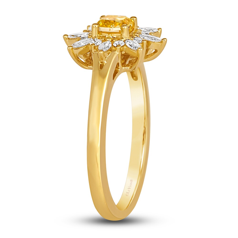 Le Vian Sunny Yellow Diamond Ring 3/4 ct tw Cushion/Marquise/ Round 14K Honey Gold 5swxL1Xs