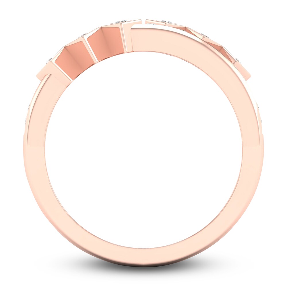 Diamond Stackable Ring 1/5 ct tw Round 14K Rose Gold 6BqGTn9R