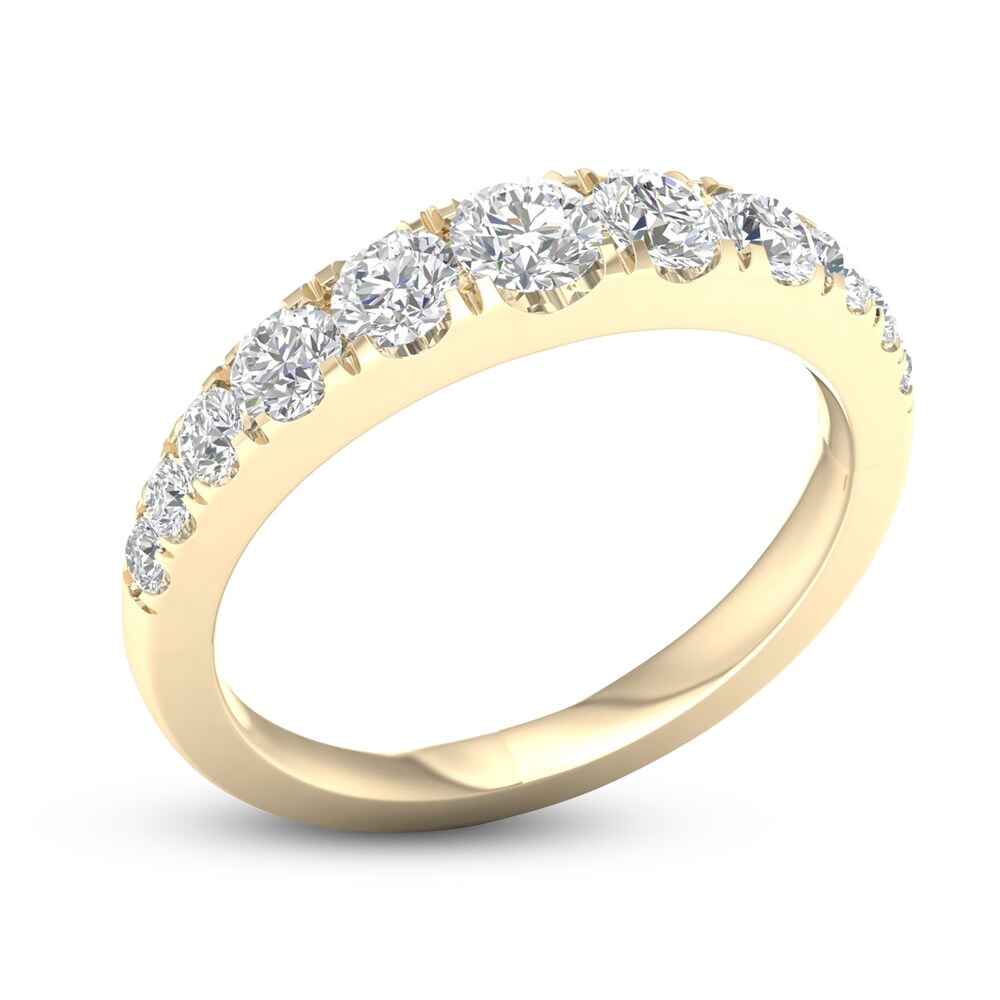 Graduated Diamond Anniversary Band 1 ct tw Round 14K Yellow Gold 6R7hOl7E