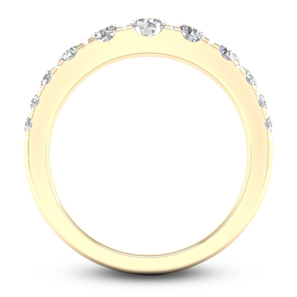 Graduated Diamond Anniversary Band 1 ct tw Round 14K Yellow Gold 6R7hOl7E