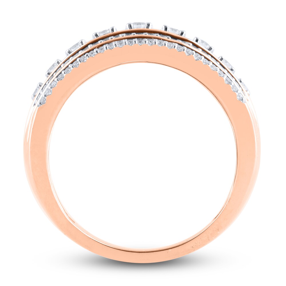 Diamond 5-Row Anniversary Band 1/2 ct tw Round 14K Rose Gold 6YfaYzji