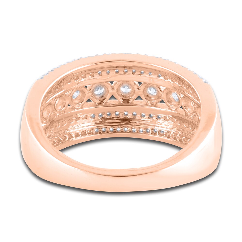 Diamond 5-Row Anniversary Band 1/2 ct tw Round 14K Rose Gold 6YfaYzji