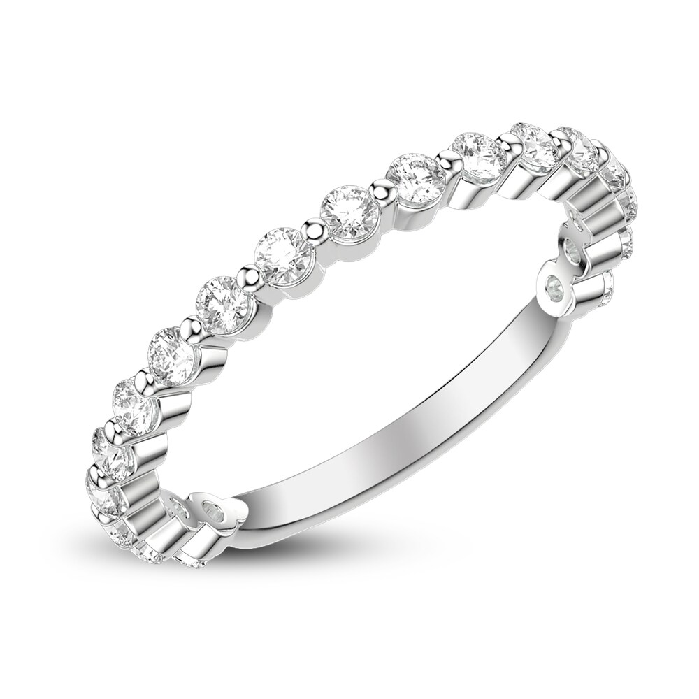 Diamond Semi-Eternity Band 1/2 ct tw Round 14K White Gold 6aJ0fJKS