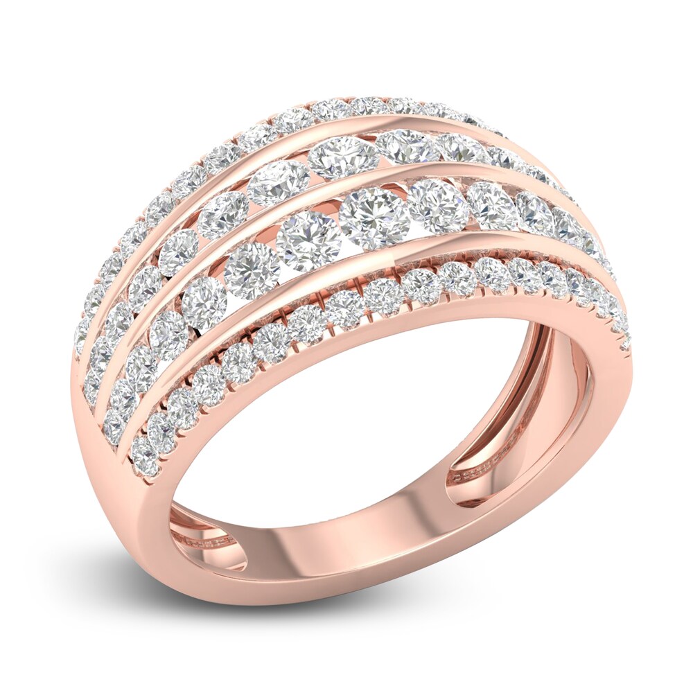 Diamond 4-Row Anniversary Band 1 ct tw Round 14K Rose Gold 6e3aGG7k