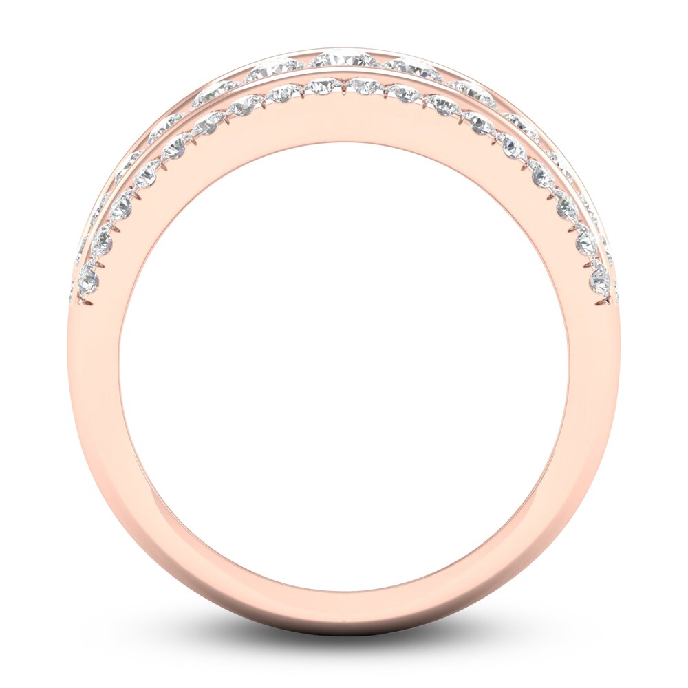 Diamond 4-Row Anniversary Band 1 ct tw Round 14K Rose Gold 6e3aGG7k