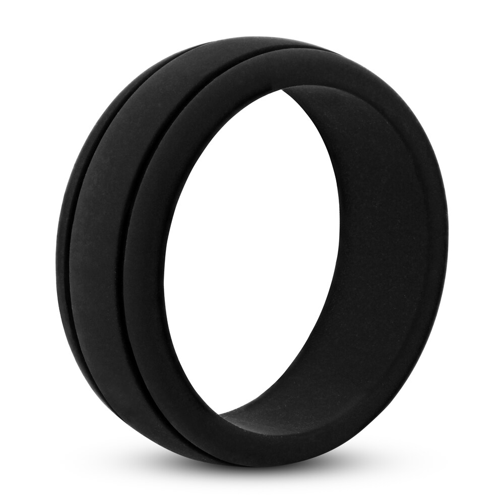 Black Silicone Men\'s Wedding Band 8mm 6kpuohOQ