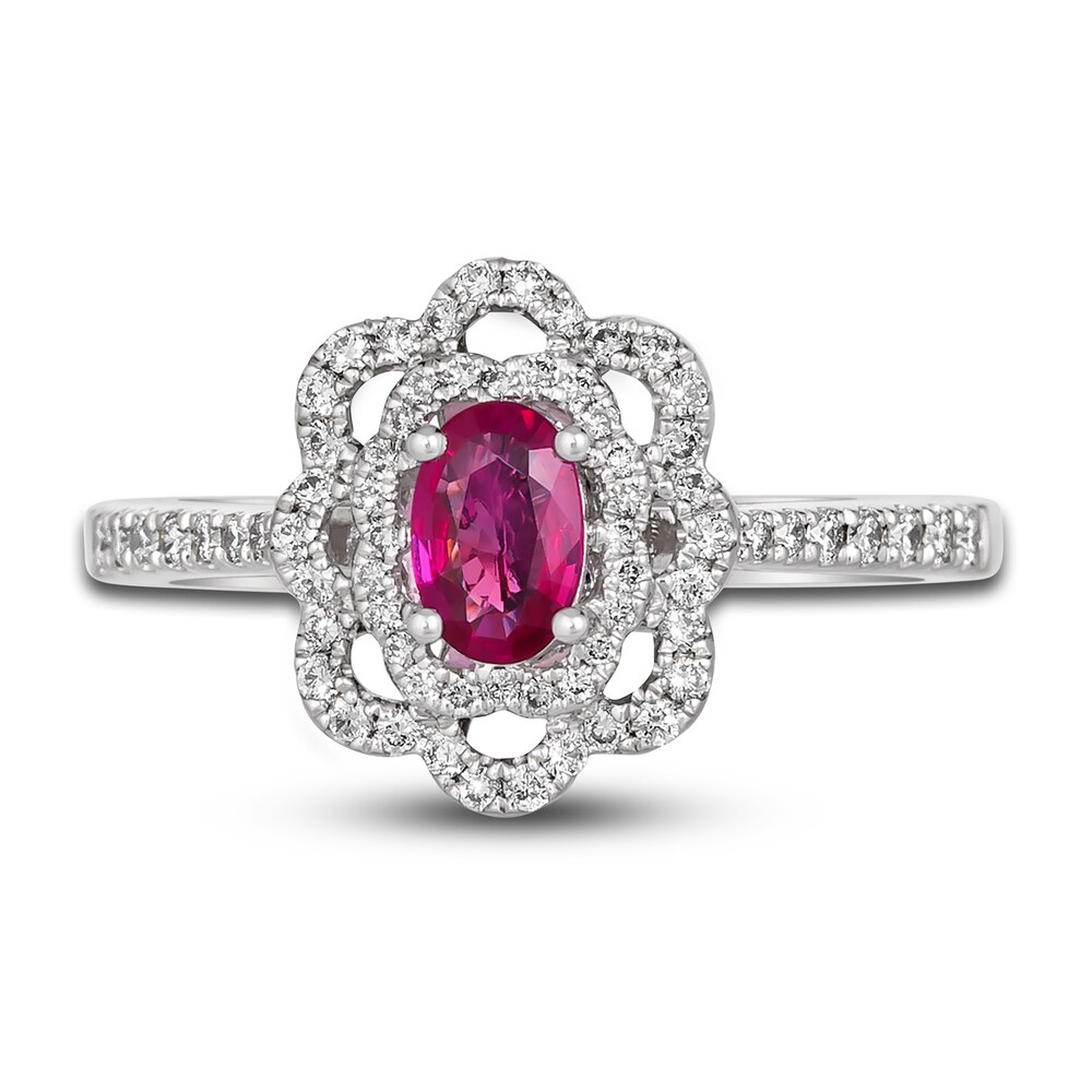 Le Vian Natural Ruby Ring 1/3 ct tw Diamonds Platinum 6tY4ZCj9