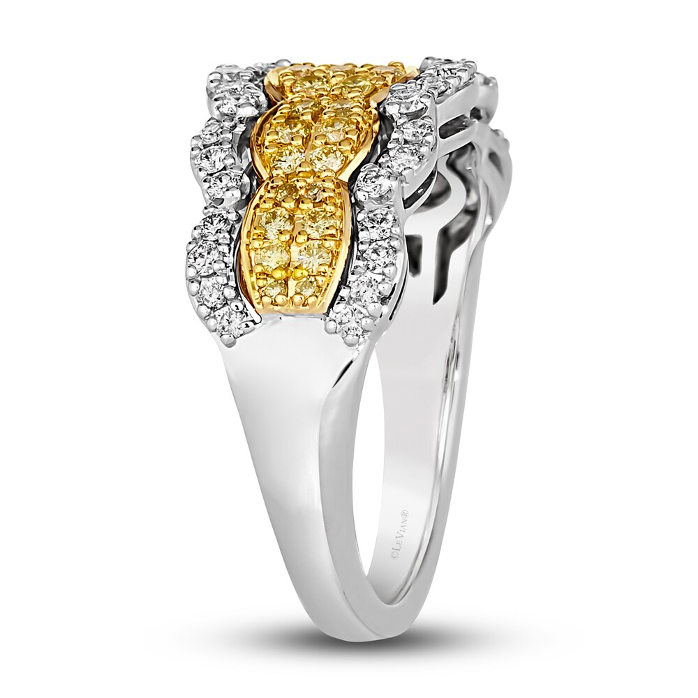 Le Vian Sunny Yellow Diamond Ring 5/8 ct tw Round 14K Two-Tone Gold 6yTdFTiq