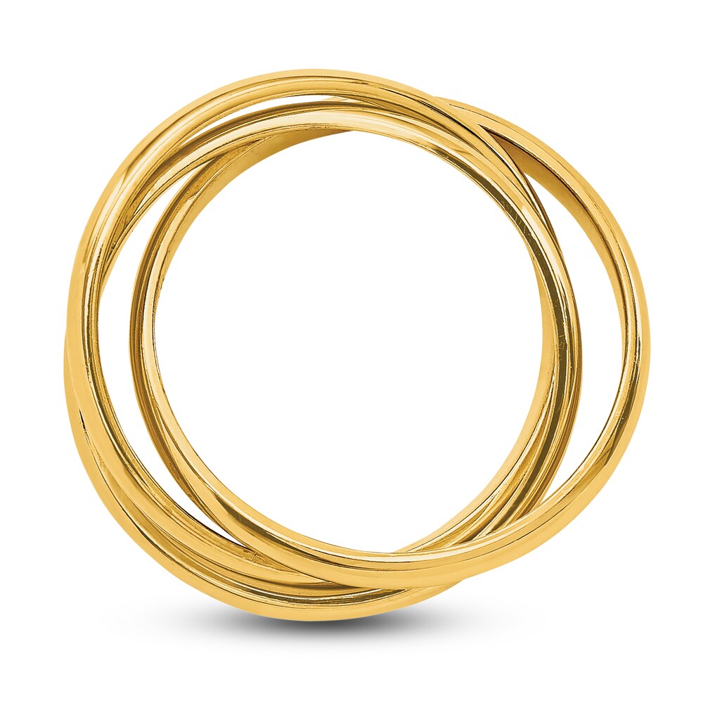 Polished Rolling Ring 14K Yellow Gold 70CFi0cB