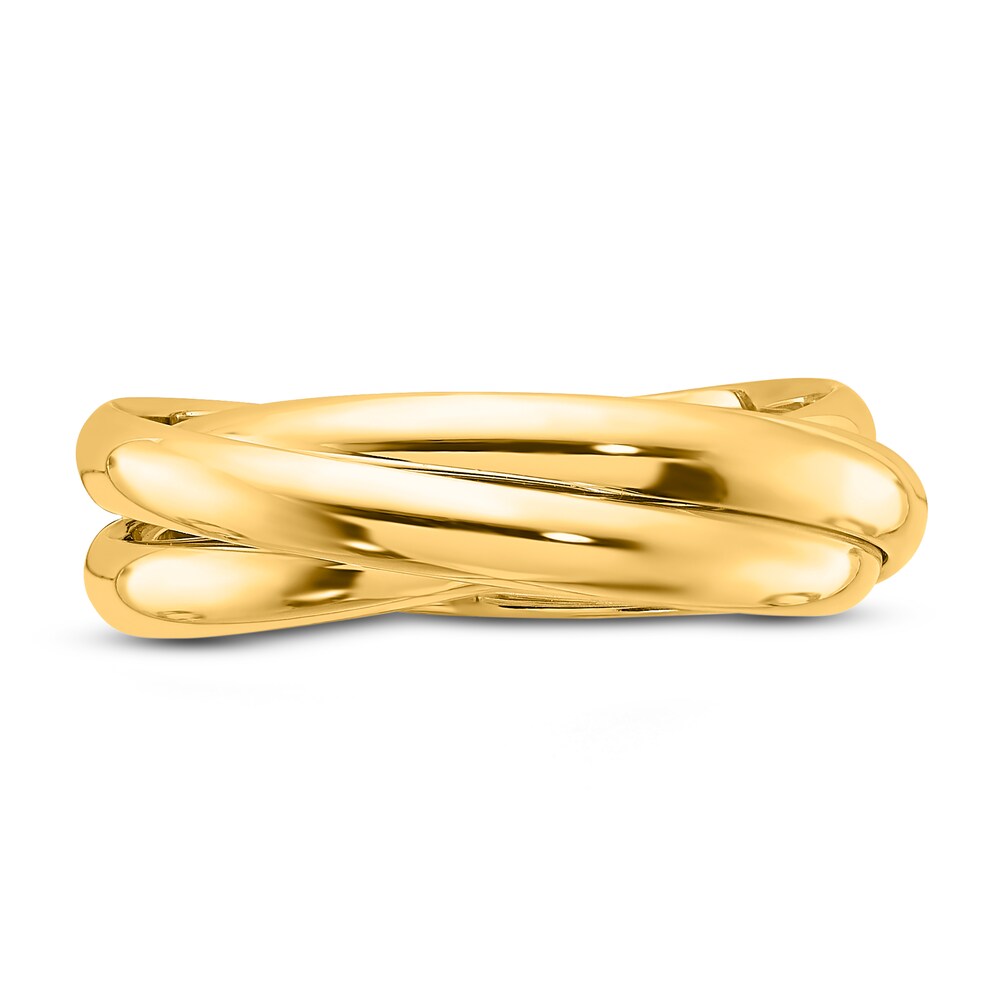 Polished Rolling Ring 14K Yellow Gold 70CFi0cB