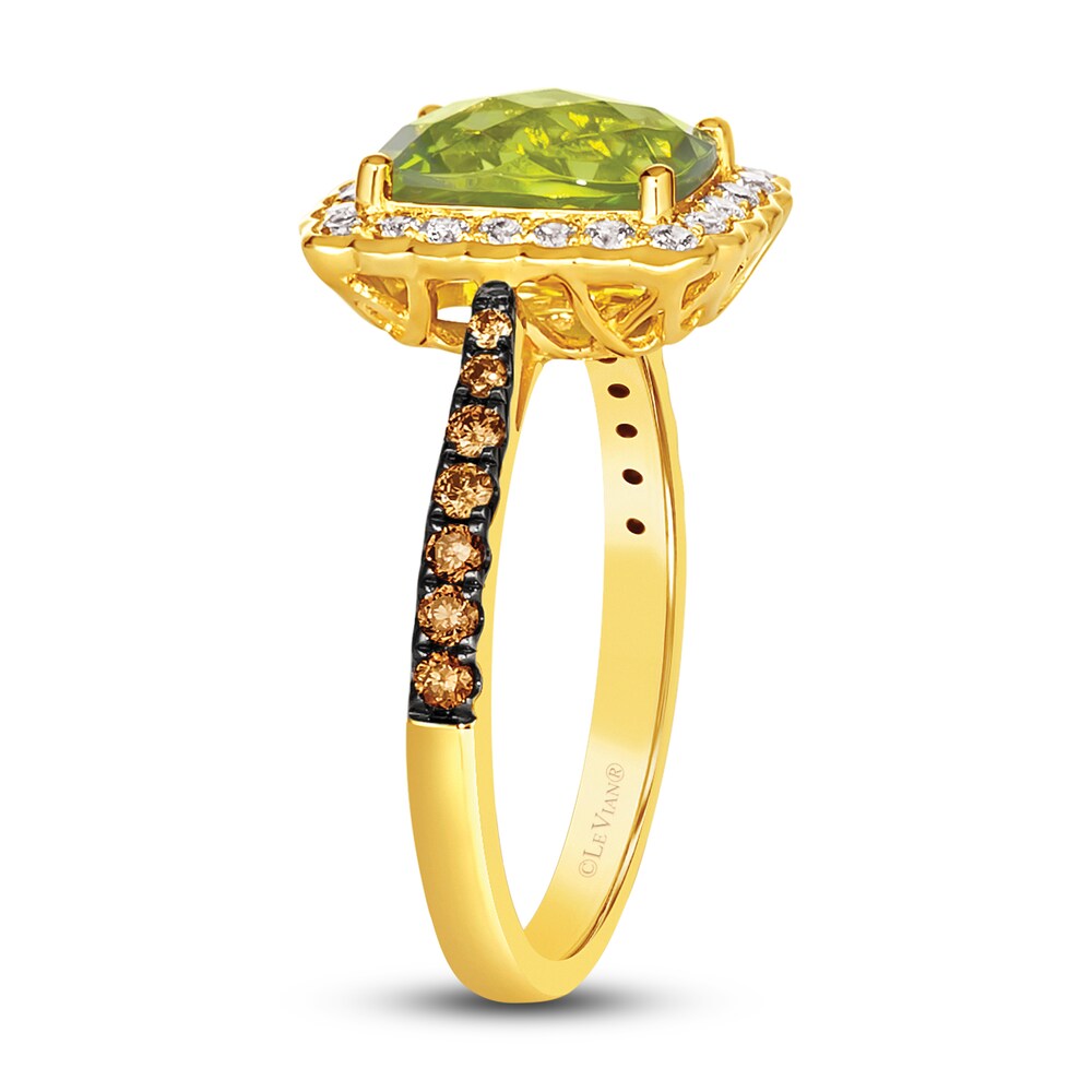 Le Vian Natural Peridot Ring 1/2 ct tw Diamonds 14K Honey Gold 70IovoAz