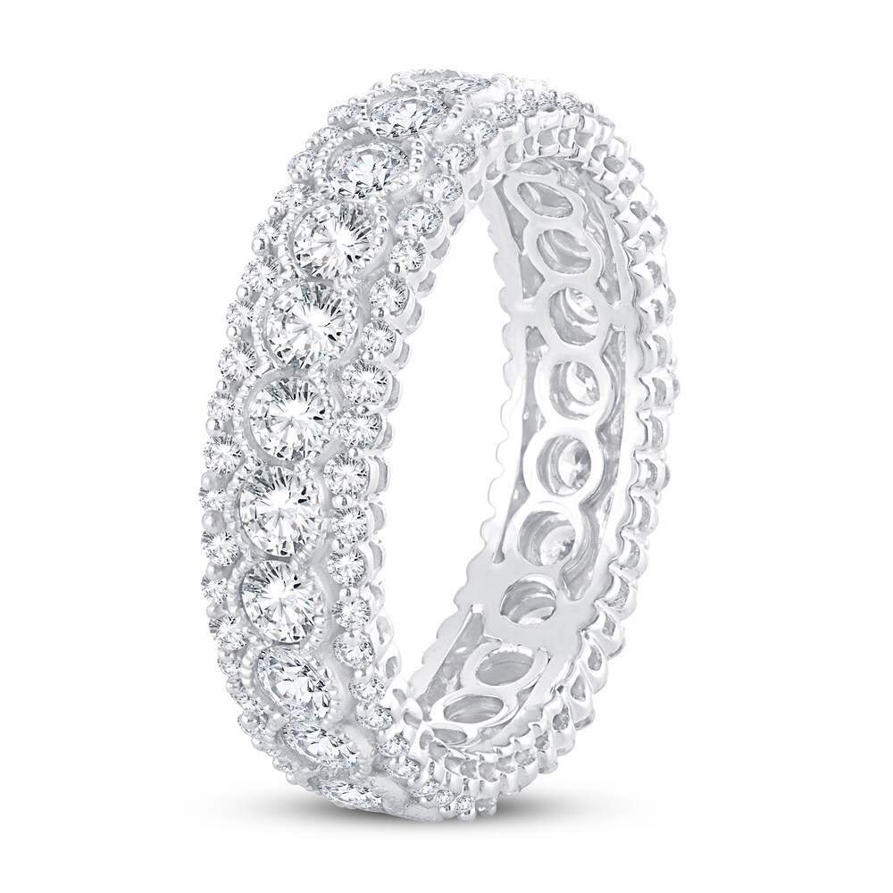 Diamond Eternity Band 2 ct tw Round 14K White Gold 7SAzuRyZ