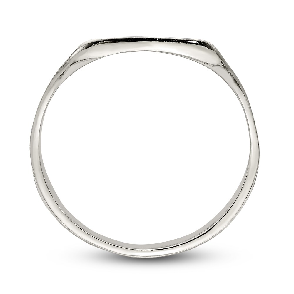 Solid Back Signet Ring Sterling Silver 7nceKTyT