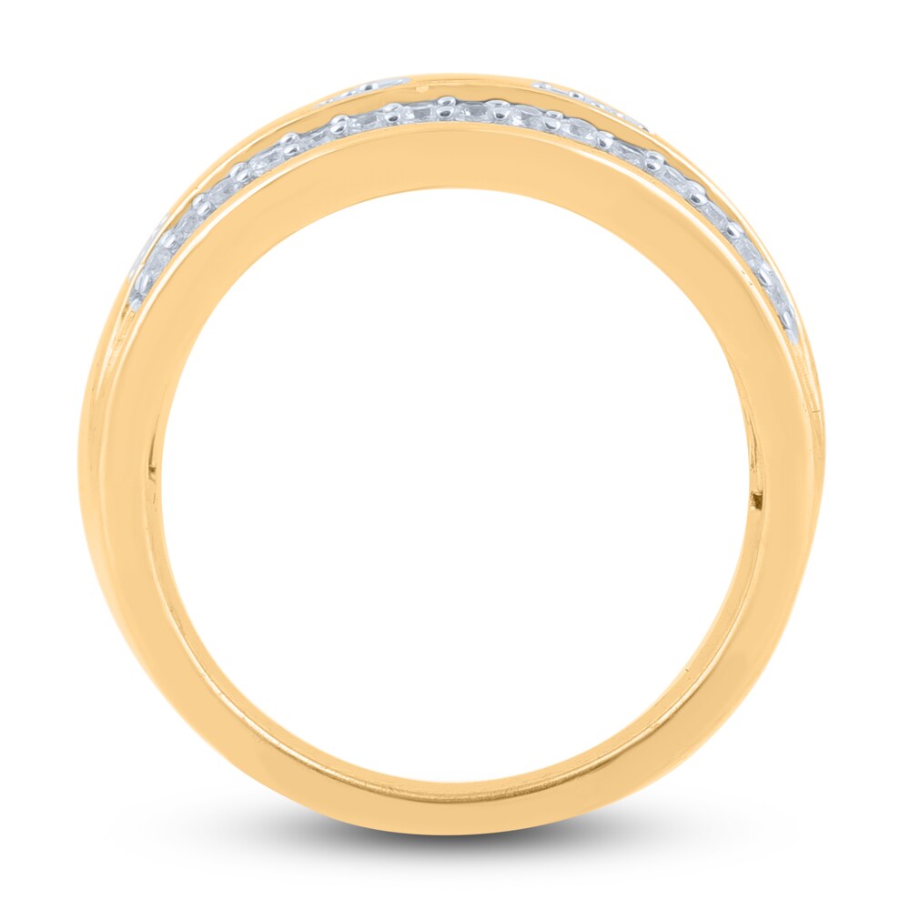 Diamond Anniversary Band 1 ct tw Round/Baguette 14K Yellow Gold 7ymj8qp8