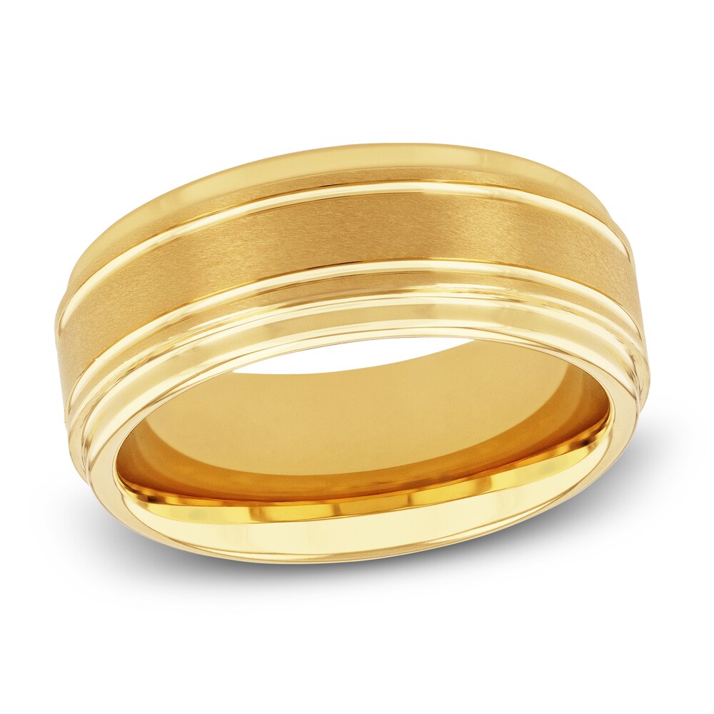 Wedding Band Yellow Tungsten 9mm 88V3qERe