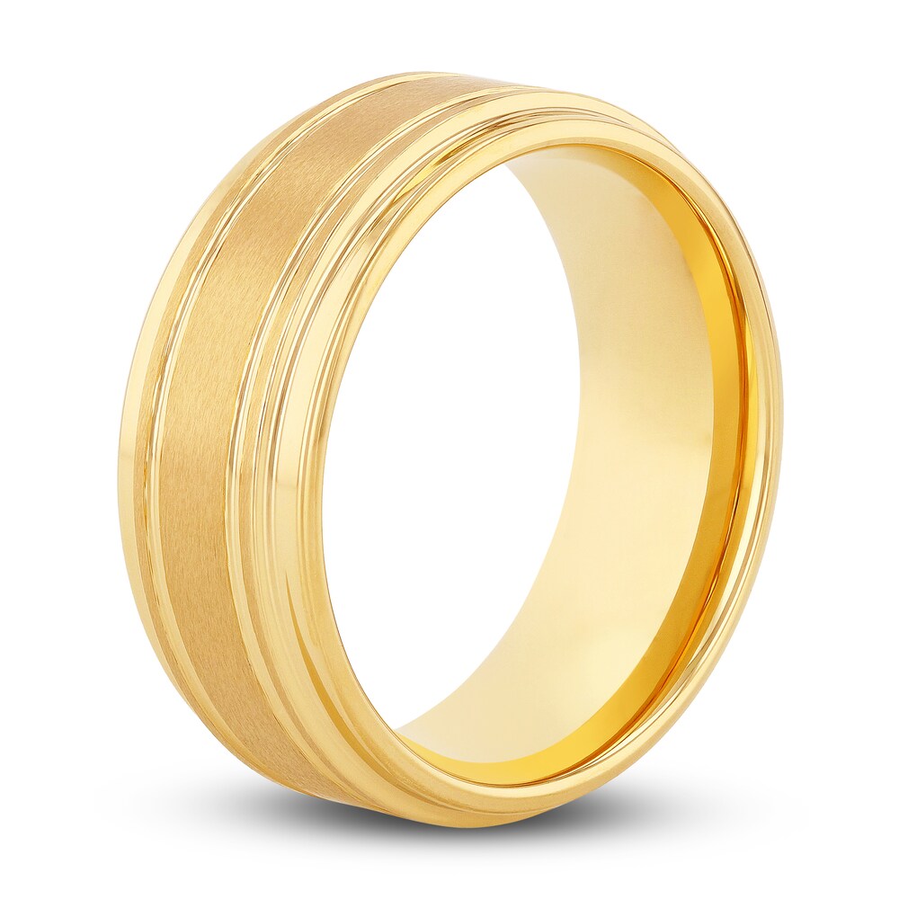 Wedding Band Yellow Tungsten 9mm 88V3qERe