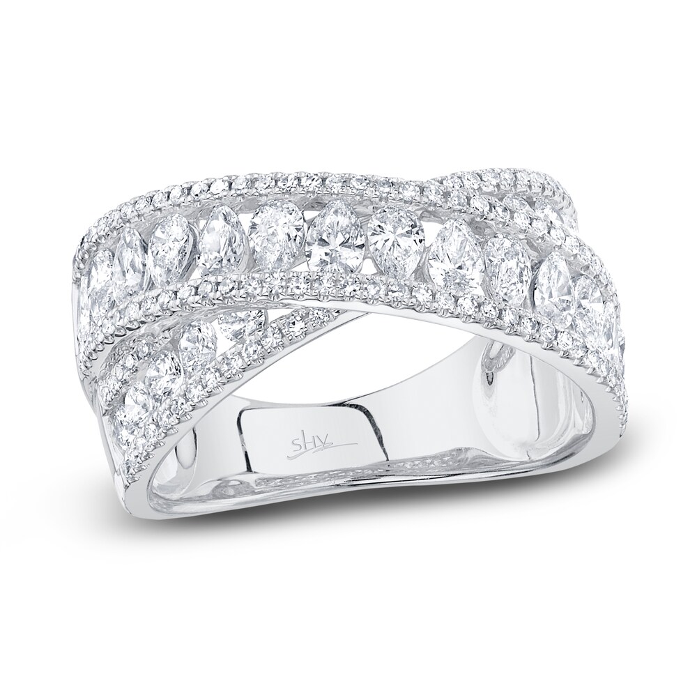 Shy Creation Diamond Ring 1-1/2 ct tw Round/Pear 14K White Gold SC55023220 89PiJonE