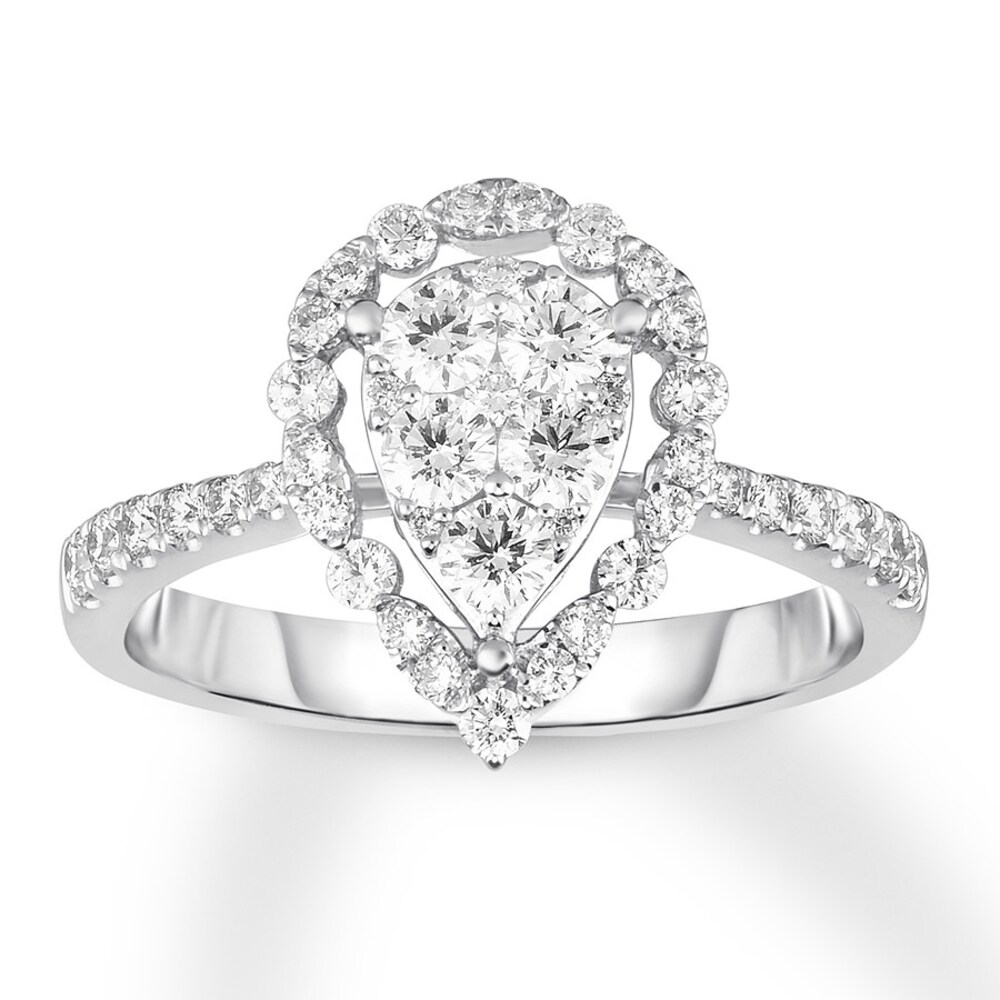 Diamond Ring 7/8 ct tw Round-cut 14K White Gold 8FaQZWqS [8FaQZWqS]