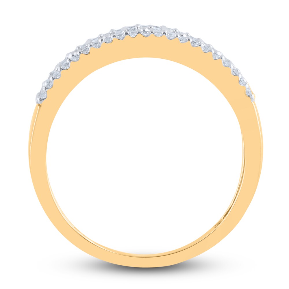 Diamond Bar Anniversary Band 1/2 ct tw Round 14K Yellow Gold 8HRxExfd