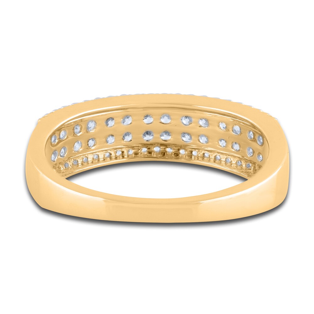 Diamond Bar Anniversary Band 1/2 ct tw Round 14K Yellow Gold 8HRxExfd