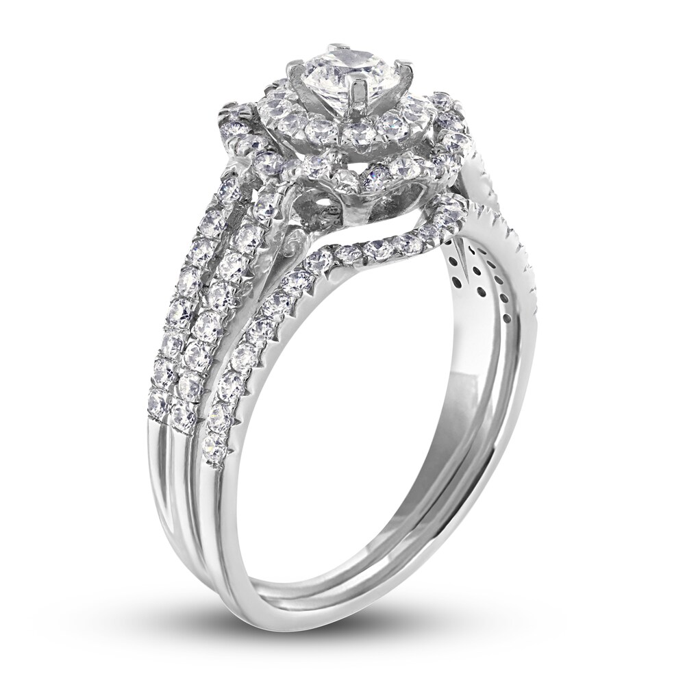 Diamond Bridal Set 1 ct tw Round 14K White Gold 8KnUlpUt