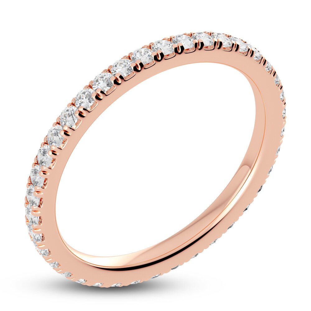 Juliette Maison Natural White Sapphire Eternity Ring 10K Rose Gold 8MV219Rs