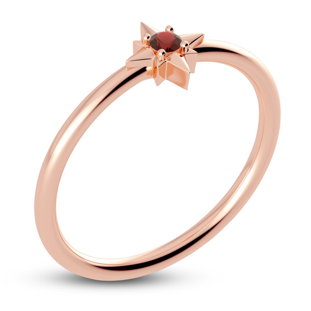 Juliette Maison Natural Garnet Starburst Ring 10K Rose Gold 8N0REsPf