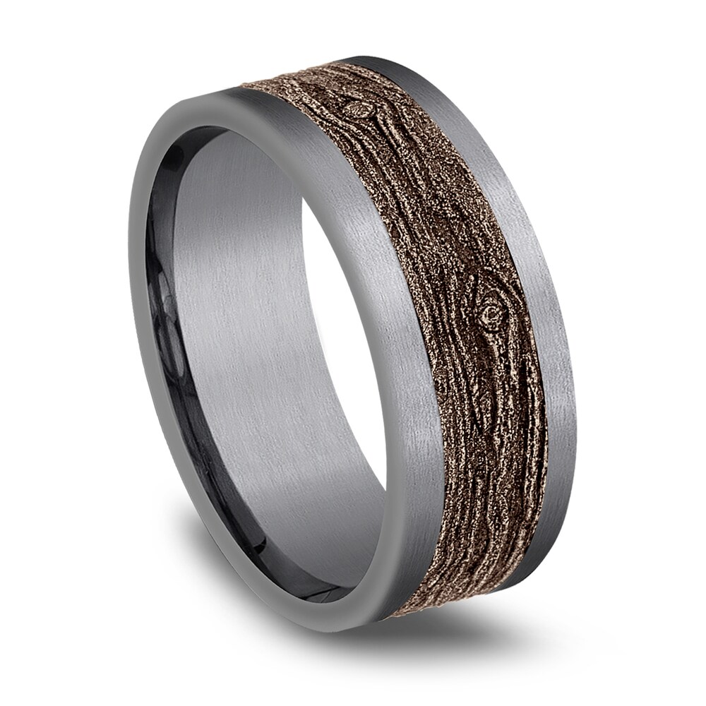 Men\'s Log Knot Wedding Band Tantalum/14K Rose Gold-Plated 8YqgaWzG