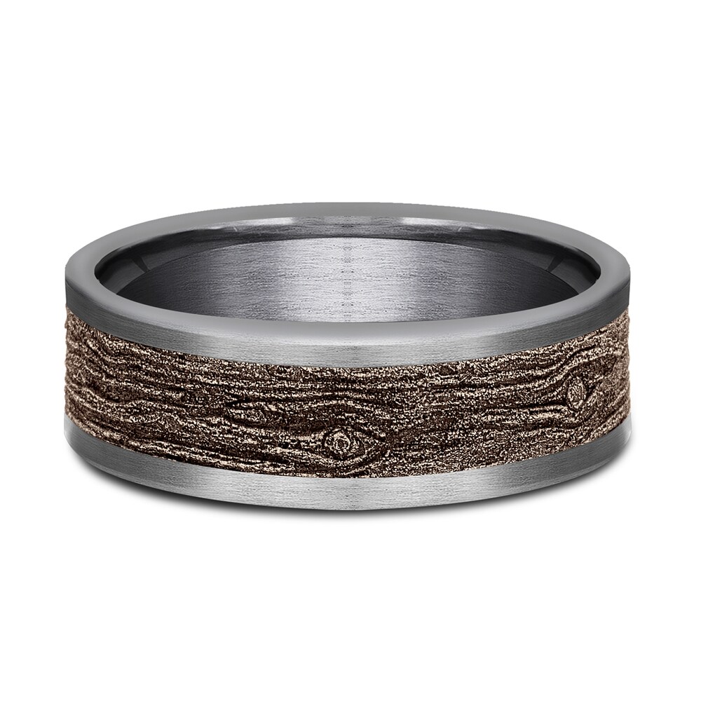 Men\'s Log Knot Wedding Band Tantalum/14K Rose Gold-Plated 8YqgaWzG