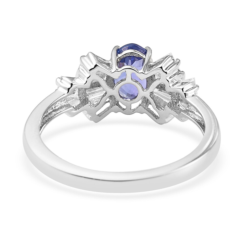 Natural Tanzanite Ring 3/8 ct tw Diamonds 14K White Gold 8ocjgZVm