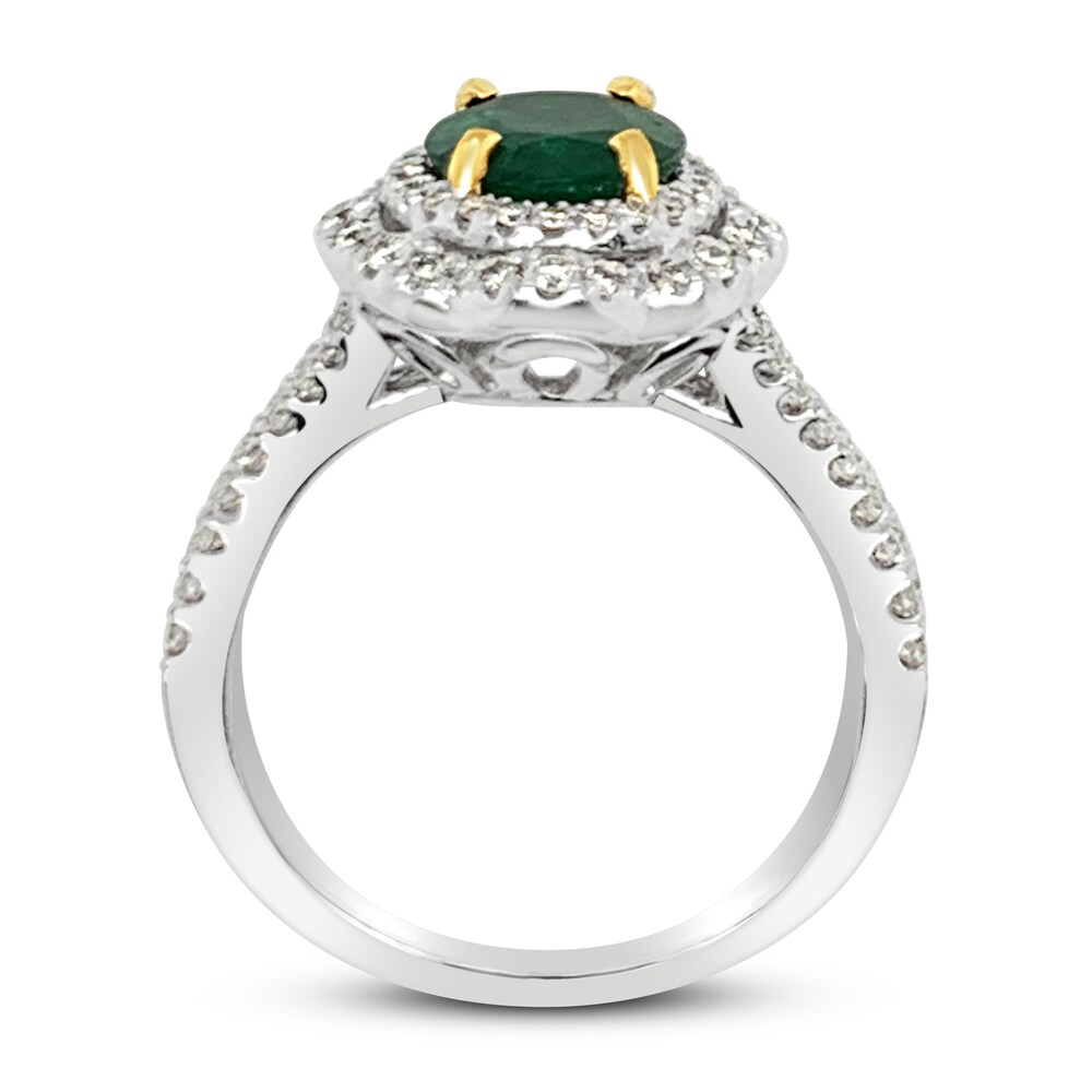 Le Vian Natural Emerald Ring 5/8 ct tw Diamonds 18K Two-Tone Gold 9ASqElXZ