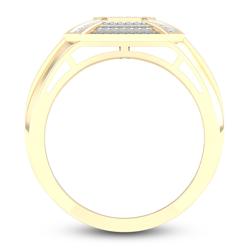 Men\'s Diamond Ring 5/8 ct tw Round 14K Yellow Gold 9AgqqTir