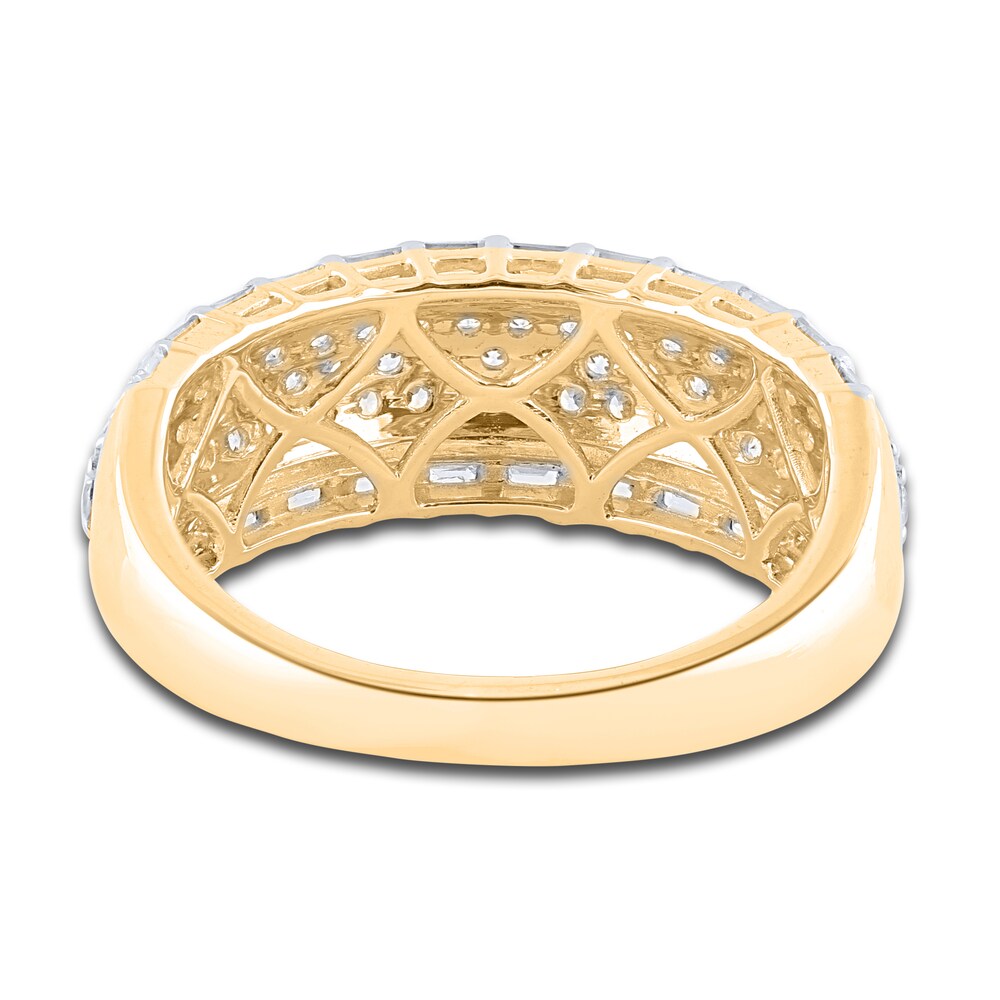 Diamond Anniversary Band 1 ct tw Round/Baguette 14K Yellow Gold 9D01QLGT