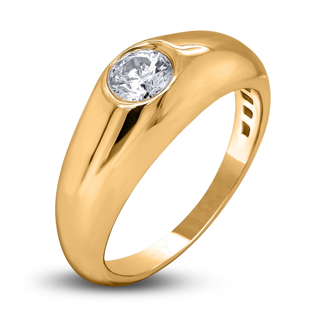 Men\'s Diamond Anniversary Ring 1/2 ct tw Round 14K Yellow Gold 9KlXqkfd