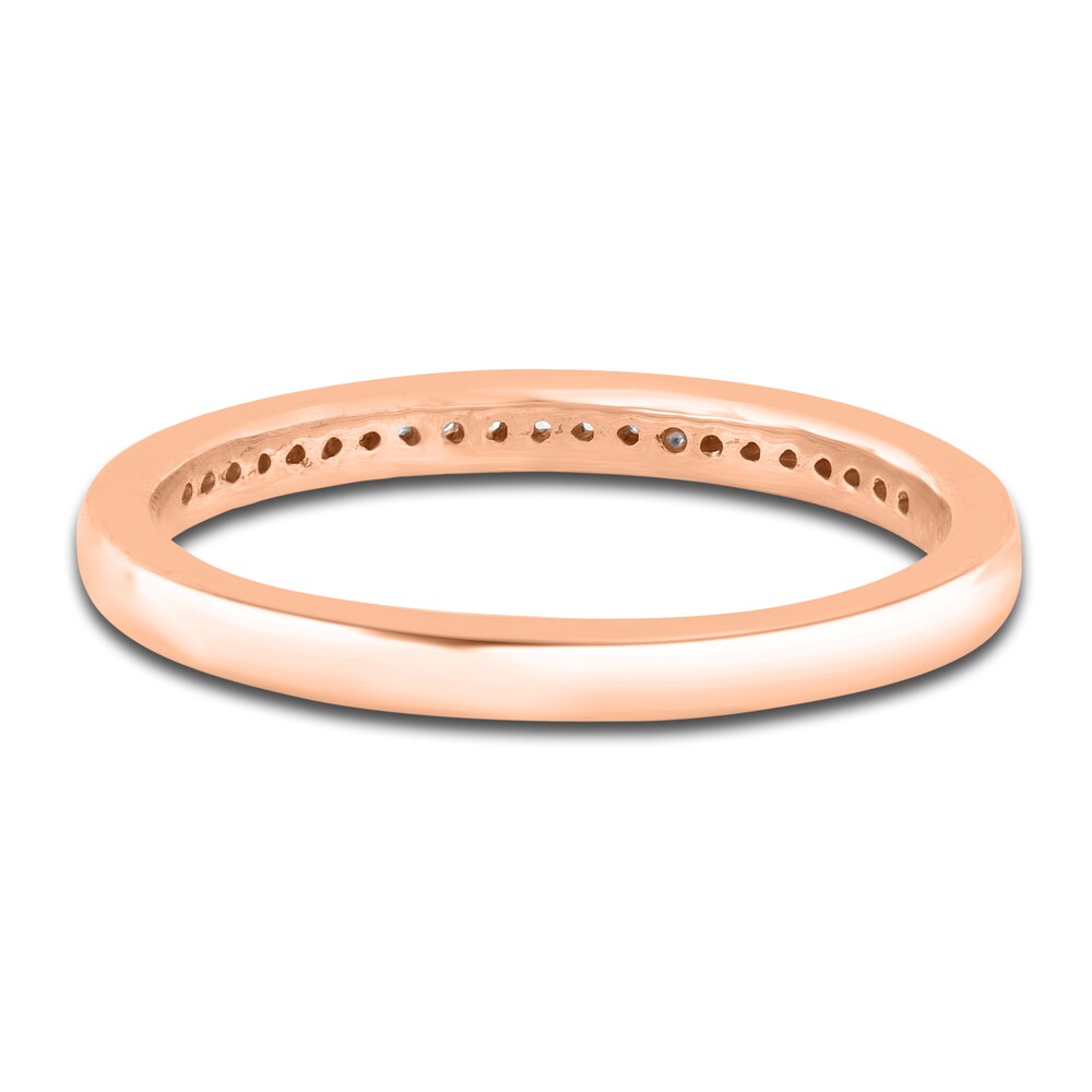 Diamond Wedding Band 1/10 ct tw Round 14K Rose Gold 9auM5RIU