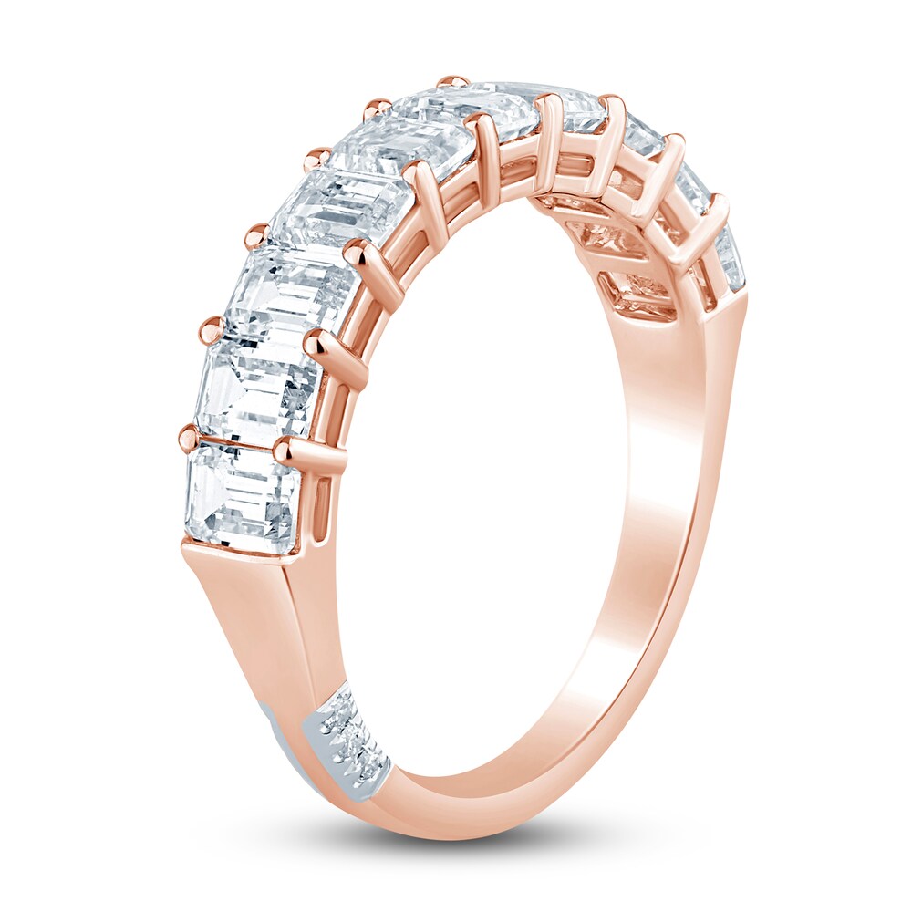 Pnina Tornai Lab-Created Diamond Anniversary Band 2 ct tw Emerald 14K Rose Gold 9eKa5Trb