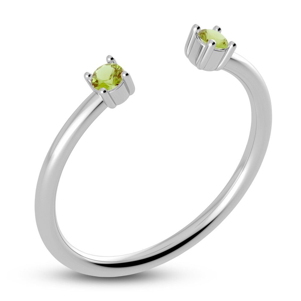 Juliette Maison Natural Peridot Cuff Ring 10K White Gold 9gJDyLLN