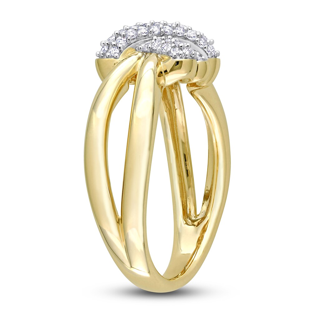 Diamond Y-Knot Ring 1/4 ct tw Round 14K Yellow Gold 9oCxVeZv