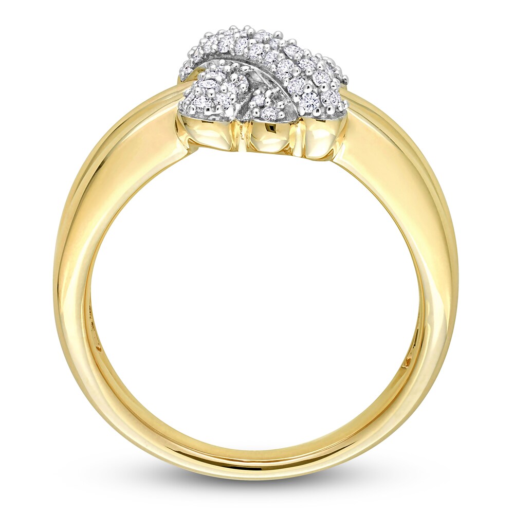 Diamond Y-Knot Ring 1/4 ct tw Round 14K Yellow Gold 9oCxVeZv