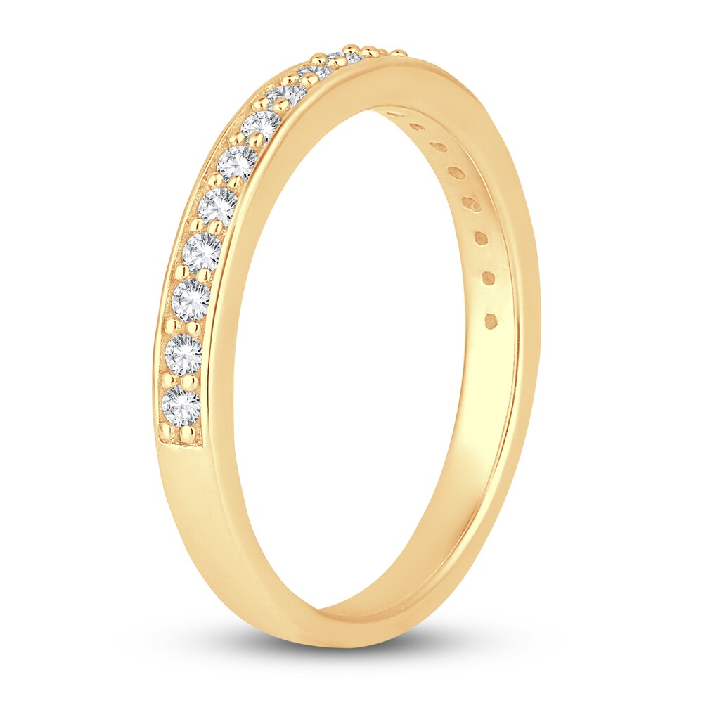 Diamond Wedding Band 1/4 ct tw Round 14K Yellow Gold 9vzCcMKG