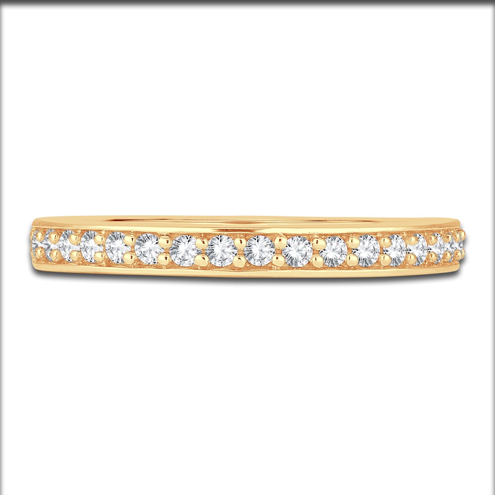 Diamond Wedding Band 1/4 ct tw Round 14K Yellow Gold 9vzCcMKG