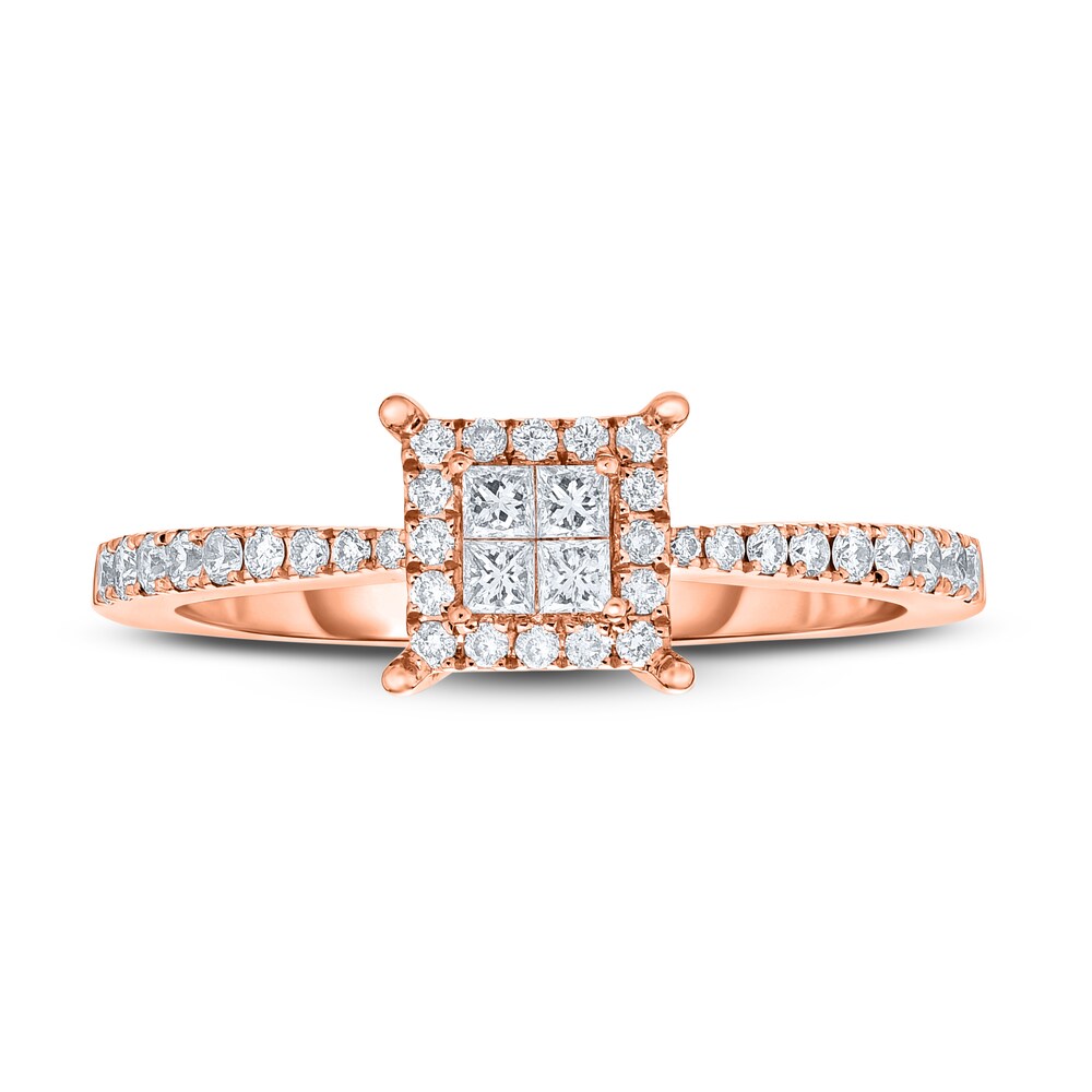 Diamond Ring 3/8 ct tw Round 14K Rose Gold A3IZvEUZ